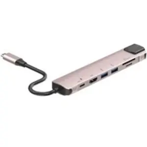 Hub USB 7-en-1 Accsup Rose poudré pas cher