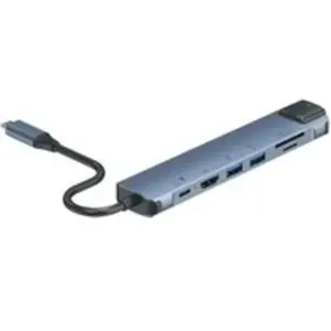 Hub USB 7-en-1 Accsup Bleu foncé pas cher