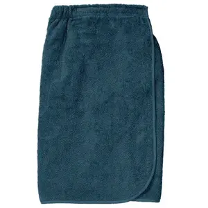 Comparateur de prix : Paréo de bain en coton 82x160 cm lagune bleu canard, par Soleil D'ocre