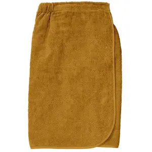 Paréo de bain en coton 82x160 cm lagune moutarde, par Soleil d'Ocre pas cher