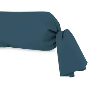 Taie de traversin en coton 57 fils 45x205 cm UNI bleu canard, par Sole... pas cher