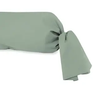 Taie de traversin en coton 57 fils 45x185 cm UNI vert d'eau, par Solei... pas cher
