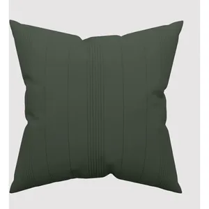 Housse de coussin 40x40 cm ADELE kaki, par Soleil d'Ocre pas cher