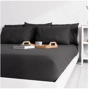 Atmosphère Drap Housse uni 140x190 cm ZZZ Noir pas cher
