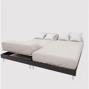 Drap housse tpr en coton 57 fils 2x80x200 cm uni lin, par Soleil d'Ocre pas cher