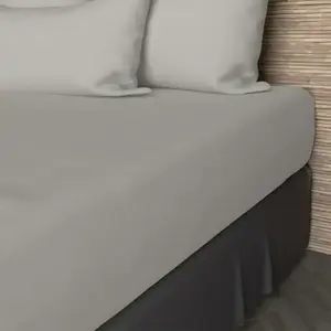 Comparateur de prix : Drap housse en coton 57 fils 160x200 cm UNI lin, par Soleil d'ocre