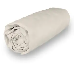 Comparateur de prix : Drap housse en polycoton 160x200 cm PERCALE lin, par Soleil d'ocre