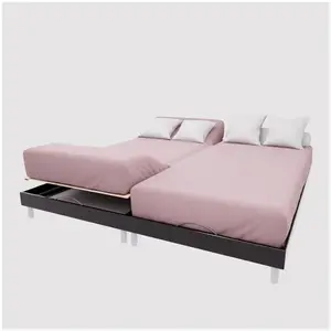 Drap housse TPR en coton 57 fils 2x70x190 cm UNI vieux rose, par Solei... pas cher