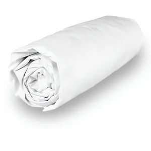 Drap housse en polycoton 200x200 cm PERCALE blanc par Soleil docre