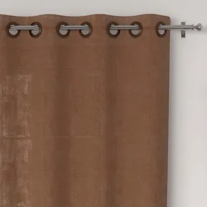 Voile à oeillets lin coton 135x250 cm LINO camel, par Soleil d'Ocre pas cher