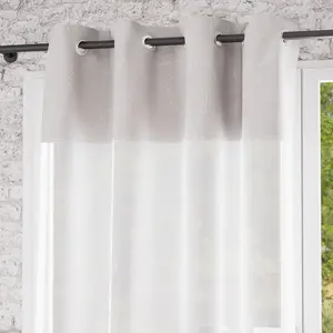 Soleil d'ocre, Voile à Oeillets en Coton 135x250 cm Romance pas cher