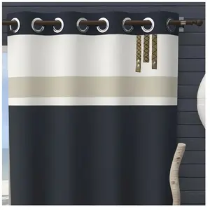 Comparateur de prix : Rideau à oeillets en coton 135x250 cm ESPRIT MARIN, par Soleil d'Ocre