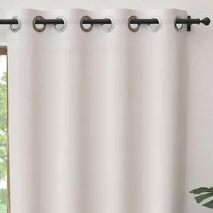 Comparateur de prix : Rideau à oeillets pur coton 135x250 cm PANAMA blanc, par Soleil d'Ocre