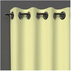 Comparateur de prix : Rideau à oeillets 135x250 cm OCCULTANT vert citron, par Soleil d'Ocre