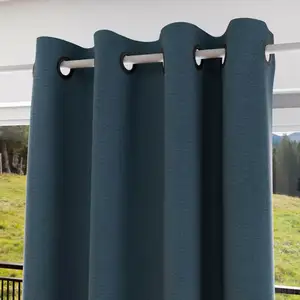 Rideau à oeillets Isolant et 100% Occultant 135x300 cm eclipse bleu ca... pas cher