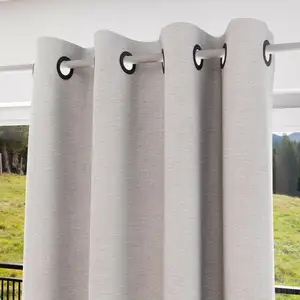 Soleil d'ocre, Rideau à Oeillets Isolant et 100% Occultant 135x300 cm Eclipse Blanc pas cher