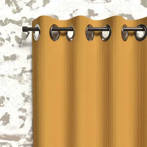 Soleil d'ocre, Rideau à Oeillets Isolant 135x180 cm Boheme Moutarde pas cher