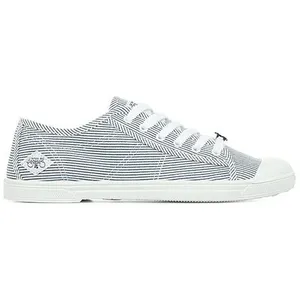 Le Temps des Cerises Le Temps Des Cerises - Basket Basse À Rayures Bleu Pour Femme Basic Strip Shinny - Bleu - 39