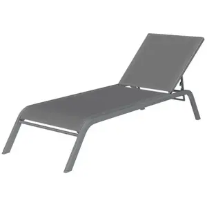 Hyba Bain De Soleil Multiposition En Aluminium Gris Tello Hyba pas cher