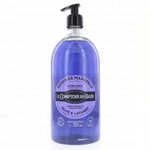Le Comptoir du Bain Savon de Marseille Olive Lavande Extra Doux 500ml pas cher