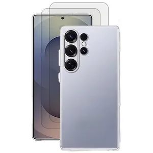 EVETANE Coque compatible Galaxy S25 Ultra antichoc Transparente + 2 vitres pas cher