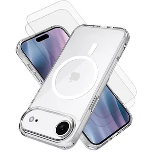 EVETANE Coque Anti-choc Magsafe compatible Iphone 17 Air Transparente + 2 vitres pas cher