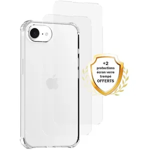 EVETANE Coque compatible Iphone 16e antichoc Transparente + 2 vitres pas cher