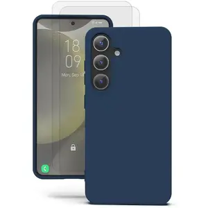 Coque antichoc compatible Galaxy S24 Plus Bleu + 2 protections écran - EVETANE pas cher
