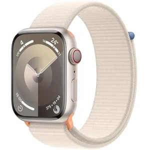 Apple Watch Series 9 GPS - 45mm - Boîtier Starlight Aluminium - Bracelet Starlight Sport Loop(2023) - Reconditionné - Excellent pas cher