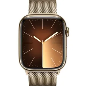 Apple Watch Series 9 GPS + Cellular - 45mm - Boîtier Acier Or - Bracel... pas cher
