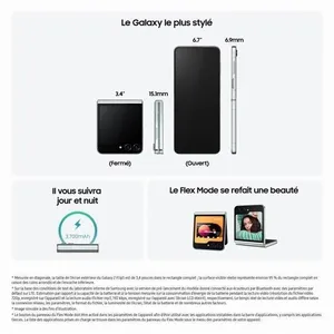 SAMSUNG Galaxy Z Flip5 256Go Vert d'eau - Reconditionné - Excellent état pas cher