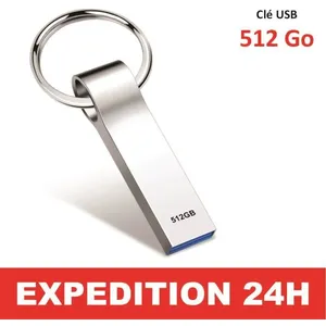 ZISONIX Clé USB 512 Go, clé USB 512 Go étanche, clé USB 3.0 en métal, clé mémoire Portable pour PC, tablettes, etc. pas cher