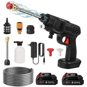 Nettoyeur Haute Pression sans Fil - PRUMYA - 20 Bar - Buse Réglable - 2 Batteries