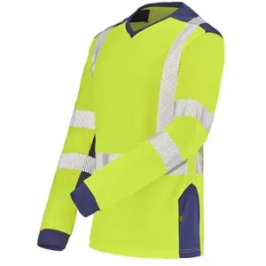 T-shirt manches longues fluo SAFE XP HV jaune/bleu marine T4/XL - CEPOVETT - 22-9T85-701-4/XLVendu parcdiscount