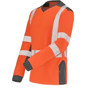 T-shirt manches longues fluo SAFE XP HV orange/bleu marine T0/XS - CEPOVETT - 22-9T85-404-0/XSVendu parcdiscount