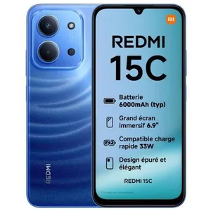 Xiaomi Redmi 15C Smartphone 4G 4 RAM 128G ROM Bleu pas cher