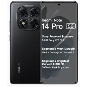 Comparateur de prix : Xiaomi Redmi Note 14 Pro Smartphone 5G 8Go RAM 256Go ROM - Noir