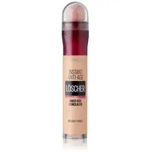 Maybelline New York Stylo de correcteur, effet anti-âge instantané, effaceur avec micro-applicateur effaçable, n° 121 Light Honey, 6,8 ml