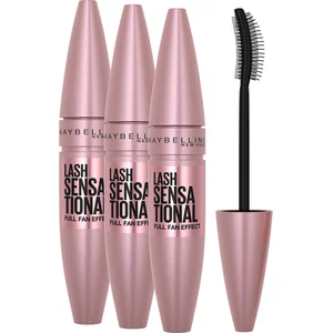 Maybelline Lash Sensational Mascara - Very Black - 3 Stuks - Voordeelverpakking pas cher