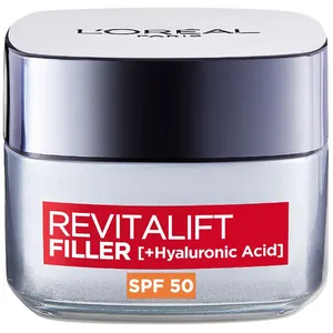 L'Oréal París Revitalift Filler ácido hialurónico crema día SPF50 50 ml pas cher