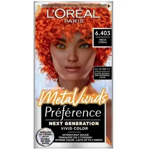 L'Oréal Paris, Colorations pour cheveux, L'Oréal Preference Metavivids Hair Dye 6.403 Meta Coral (6.403 Meta Coral) pas cher
