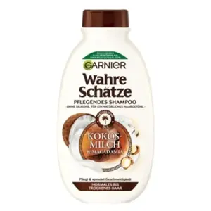 GARNIER Wahre Schätze Pflegendes Shampoo Kokosmilch & Macadamia Shampoo pas cher