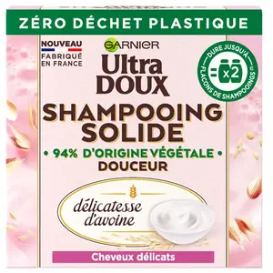 Garnier Ultra Doux Shampoing Solide Douceur Délicatesse d'Avoine 60g pas cher