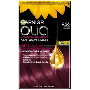Comparateur de prix : Garnier Garnier - Coloration Permanente Olia - 4.26 Violine Profond