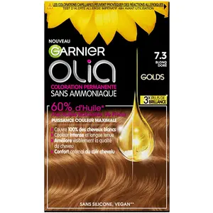Coloration permanente - GARNIER - Olia - Blond doré - Sans ammoniaque - Cheveux secs pas cher
