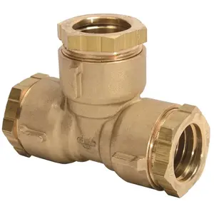 Raccord Té égal en laiton Huot - 32 mm - Femelle - Vendu à l'unité pas cher