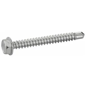 Acton - 100 Vis autoperçeuses tête hexagonale à embase 4.8X25 Acier zingué blanc - 7504K48X25I pas cher