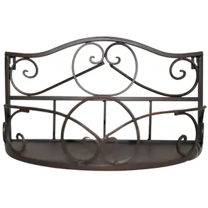 CHEMIN DE CAMPAGNE Etagère murale en métal marron 38 x 17 x 21 cmVendu parcdiscount