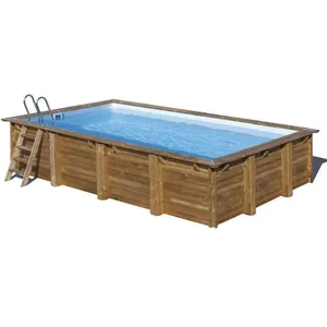 Comparateur de prix : SUNBAY Gre Piscine bois Evora 6,20 x 4,20 x 1,33 m - Gré