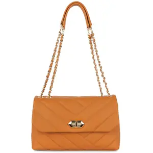 Sac trotteur A rabat avec fermoir Soft Matelassé Lancaster 530-38 Gold...Vendu parspartoo